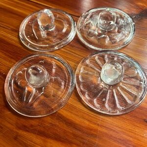 Vintage Williams Sonoma Clear Glass cookie stamps